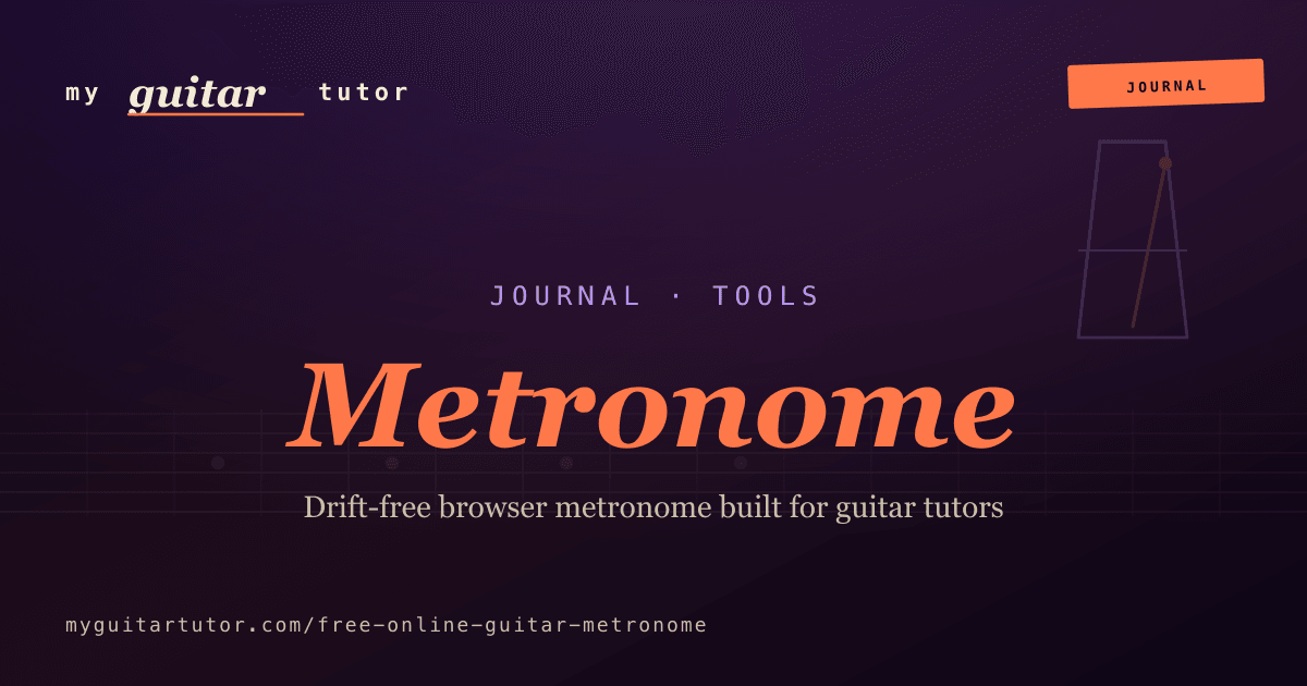 Free Online Metronome for Guitar — Drift-Free, No Ads, Tap Tempo